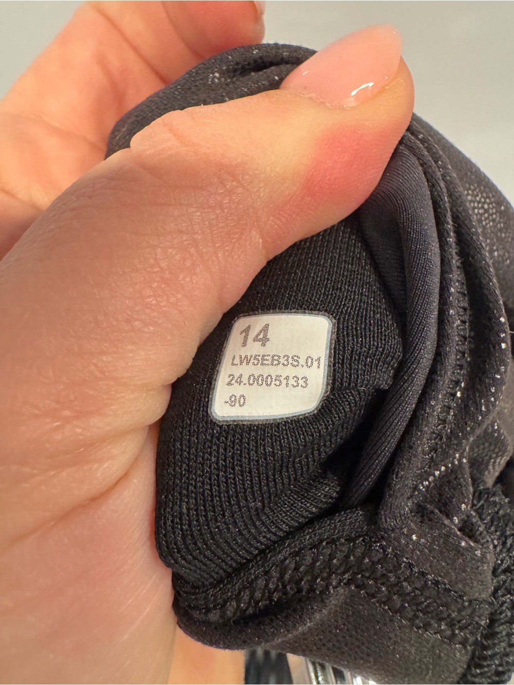 Black Sparkle‎ Lululemon Wunder Train Faux Leather Leggings - Picture 5 of 7